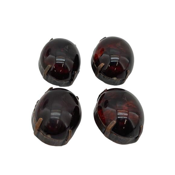 Decorative Brown Garment Button w/ Metal Handle Sewing Craft Clothes Accessory - Picture 2 of 8